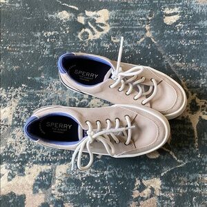 Sperry Kids Boy Harbor Tide Washable Sneakers in the "Stone” color